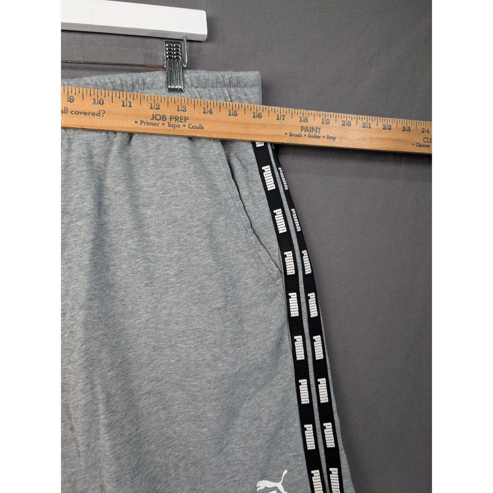 Puma Mens Gray French Terry Logo Tape Athletic Shorts Size L SKU - Picture 6 of 7